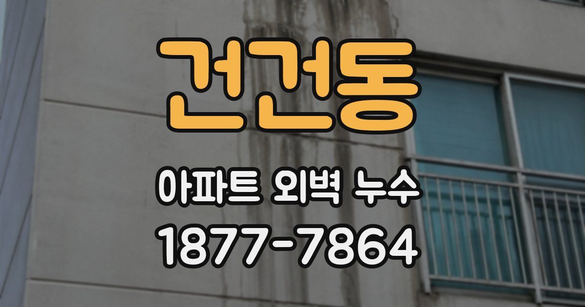 건건동 아파트 외벽 누수