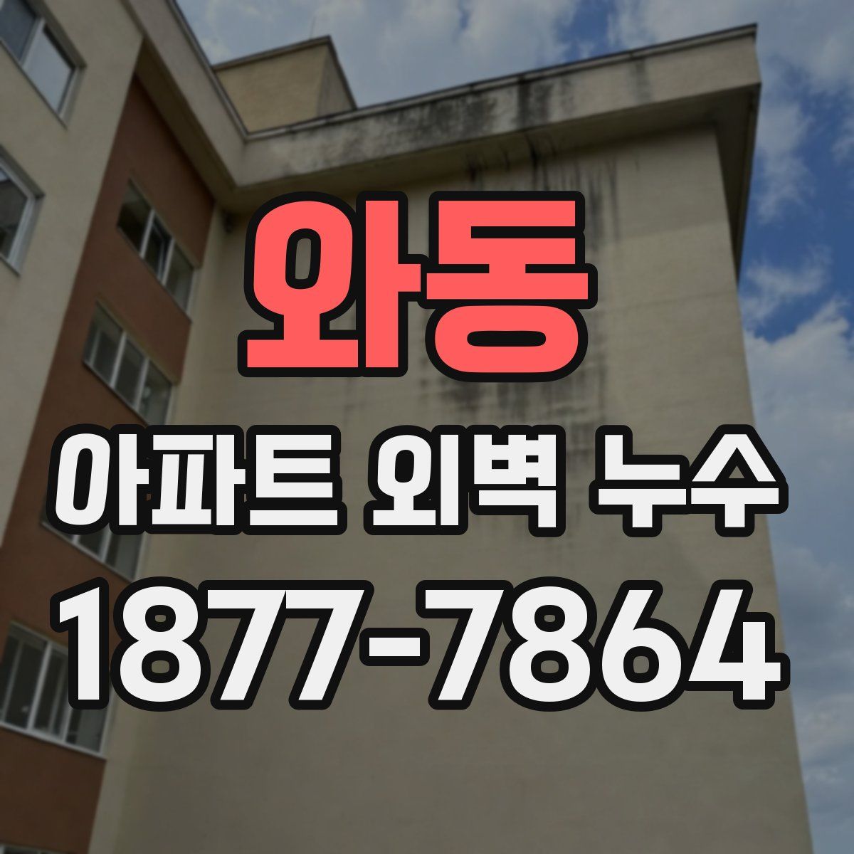 와동 아파트 외벽 누수