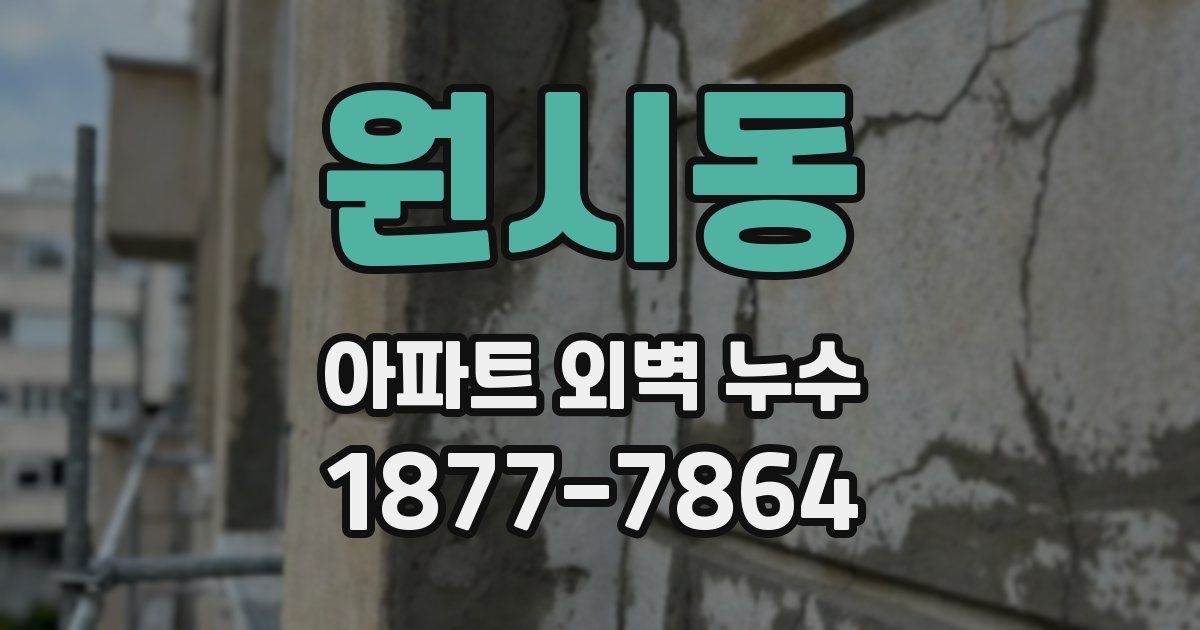 원시동 아파트 외벽 누수
