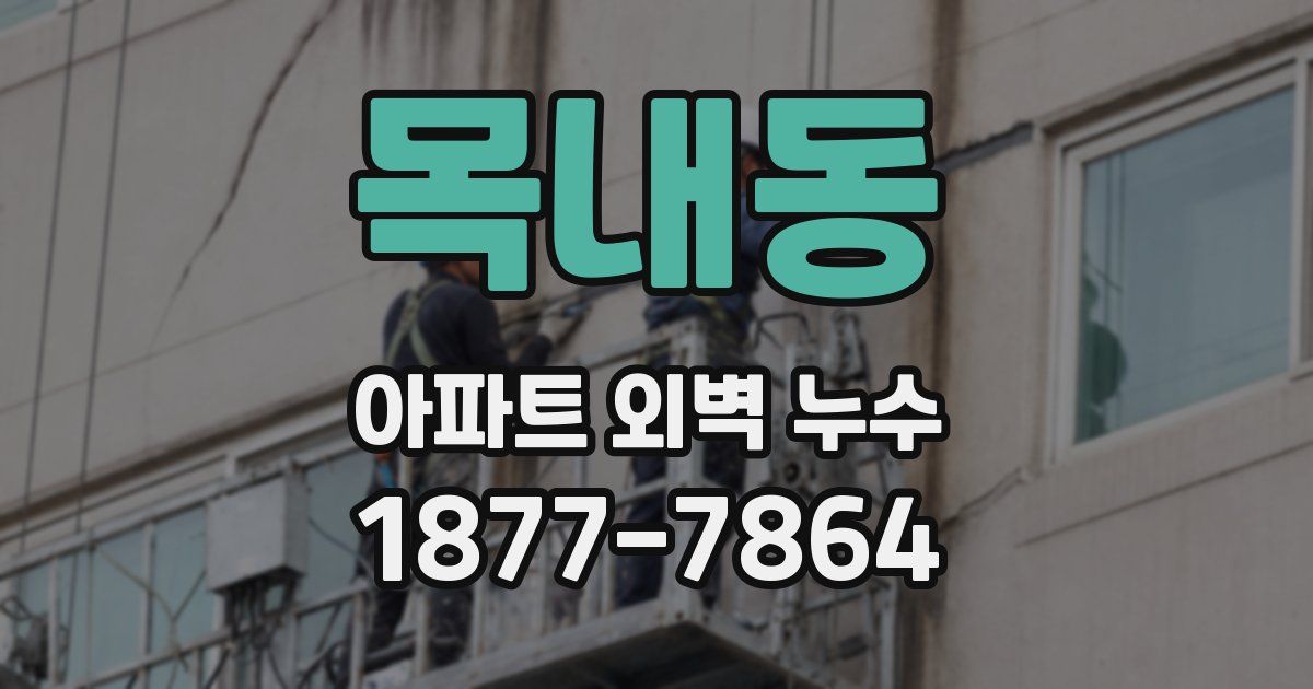 목내동 아파트 외벽 누수