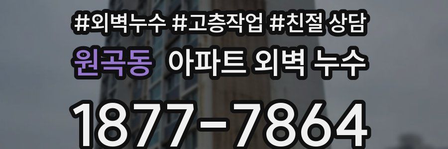 원곡동 아파트 외벽 누수