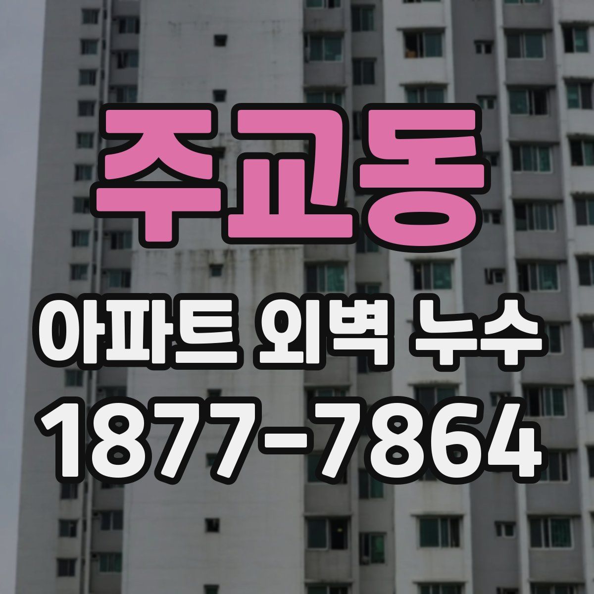 주교동 아파트 외벽 누수