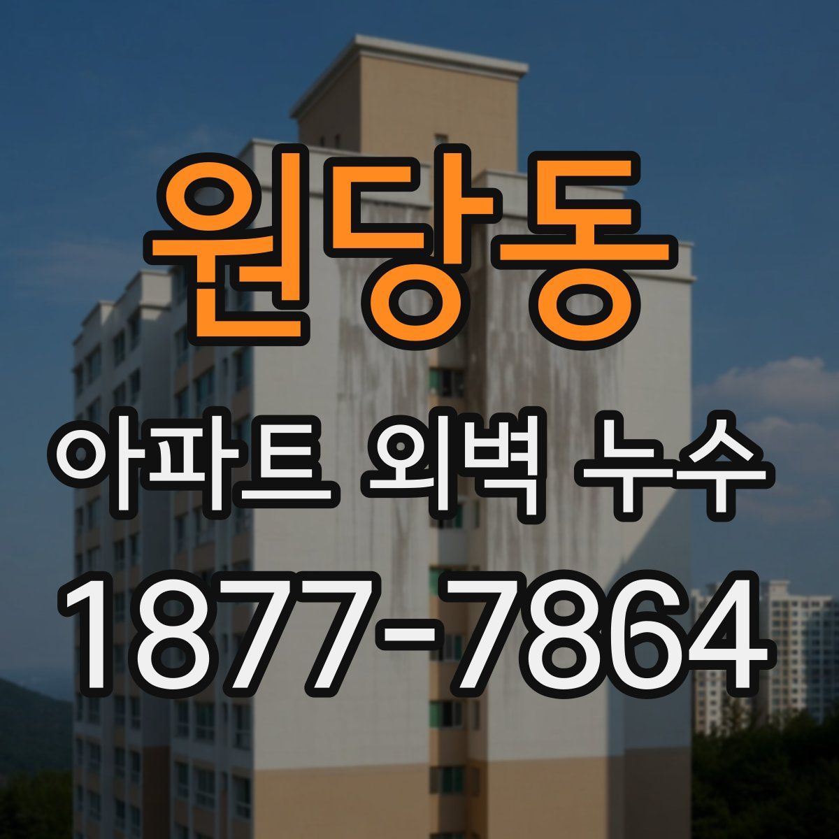 원당동 아파트 외벽 누수