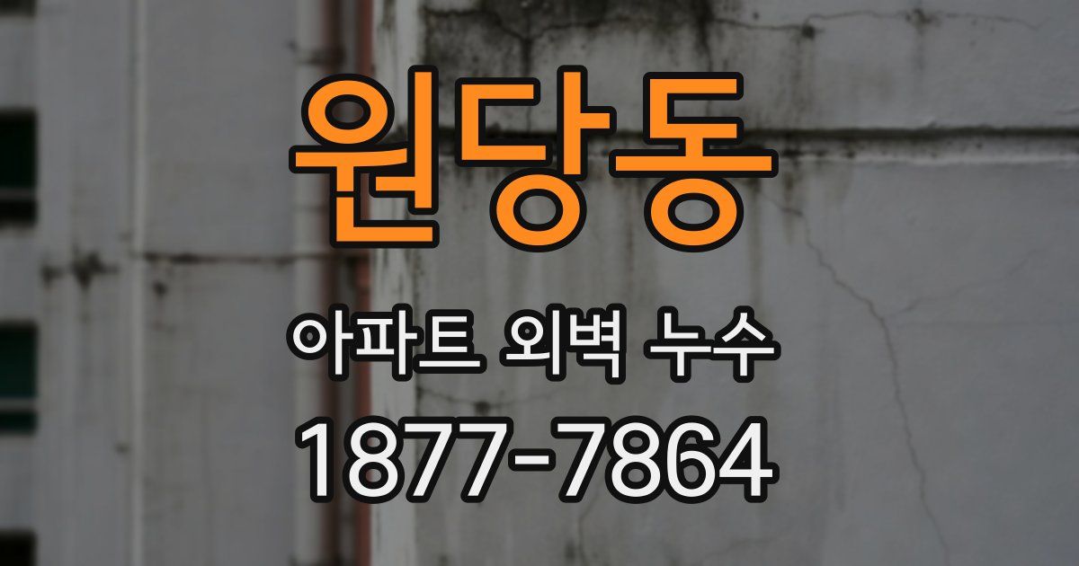 원당동 아파트 외벽 누수