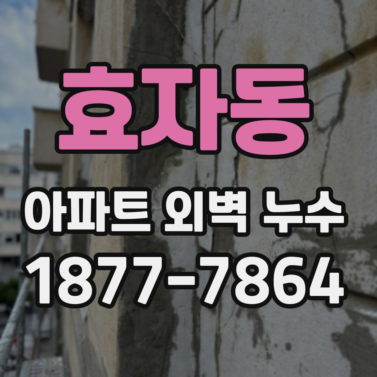 효자동 아파트 외벽 누수