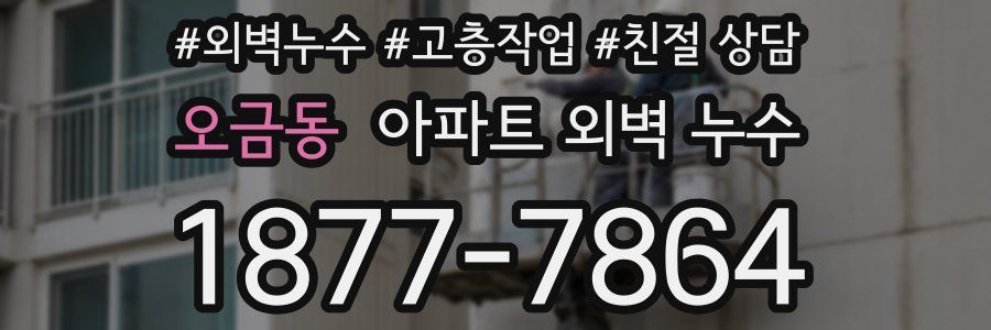 오금동 아파트 외벽 누수