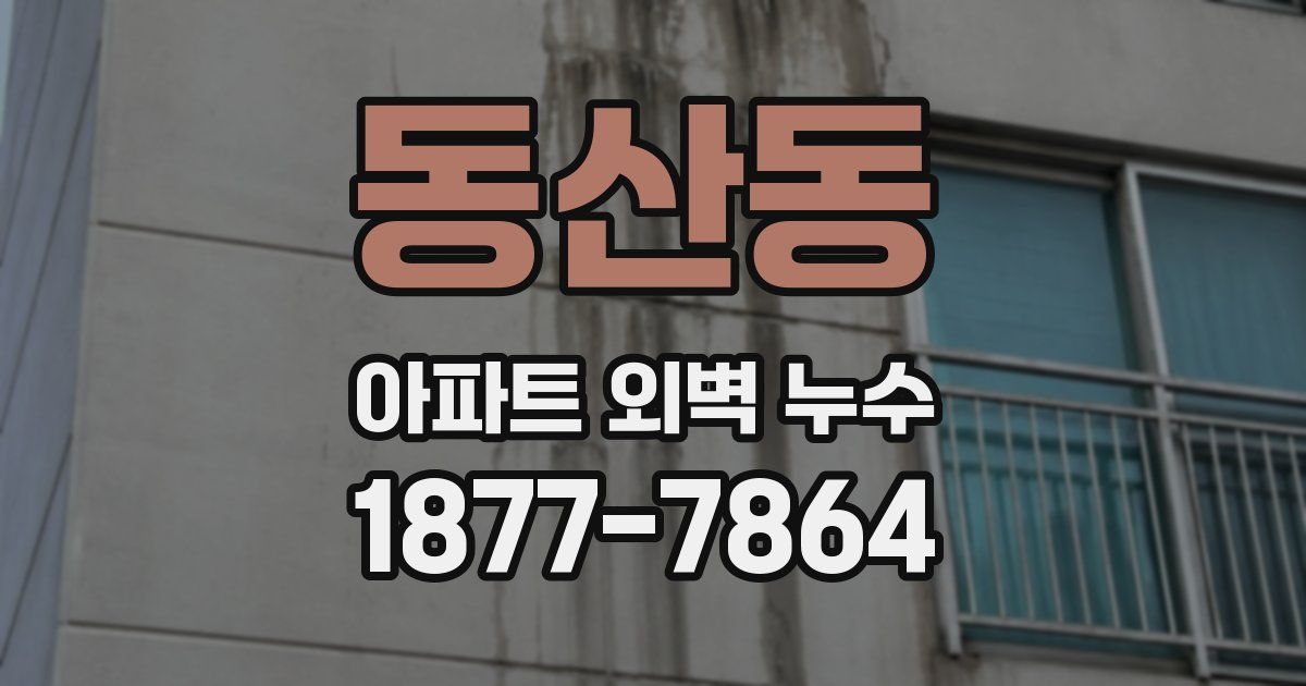 동산동 아파트 외벽 누수