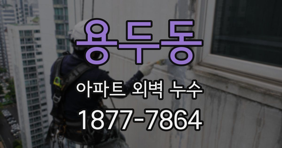 용두동 아파트 외벽 누수