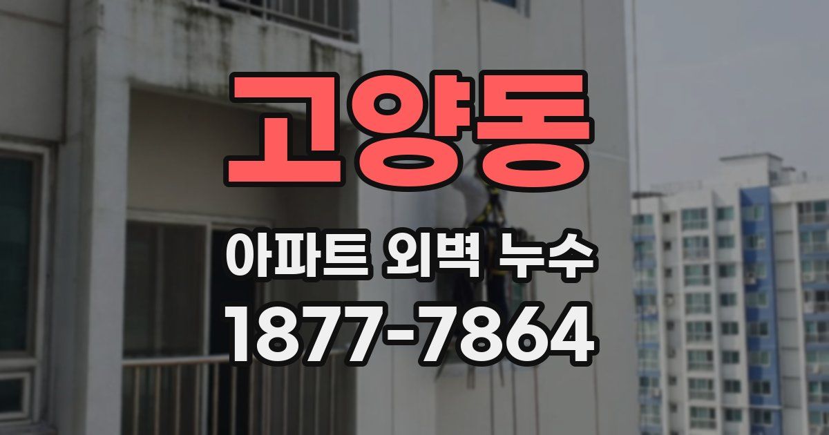 고양동 아파트 외벽 누수