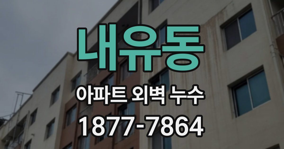 내유동 아파트 외벽 누수