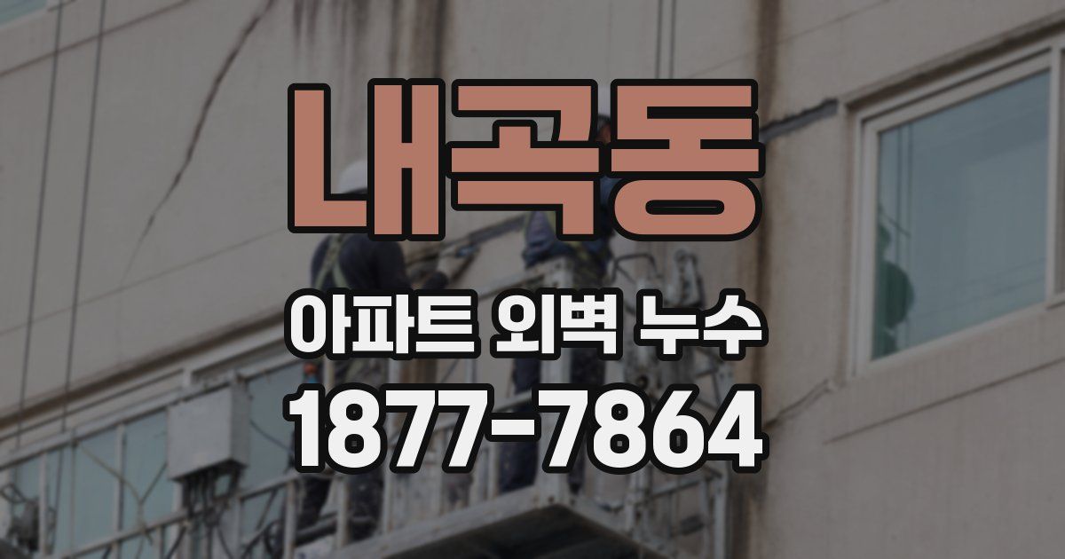 내곡동 아파트 외벽 누수