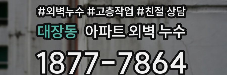 대장동 아파트 외벽 누수