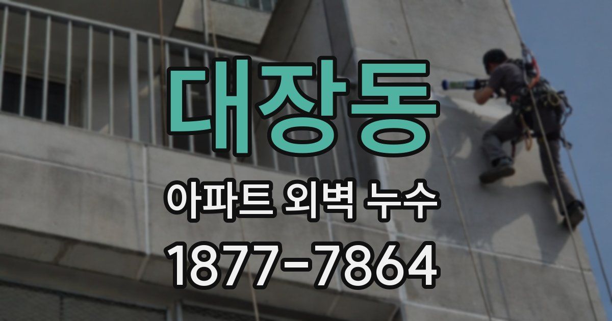 대장동 아파트 외벽 누수
