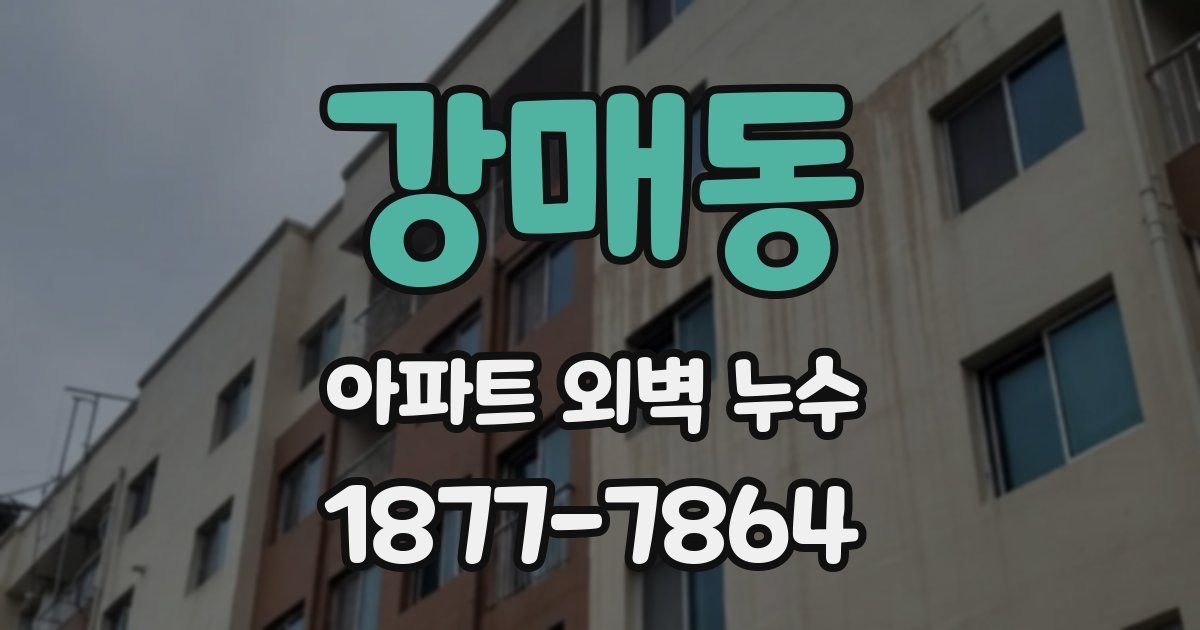 강매동 아파트 외벽 누수