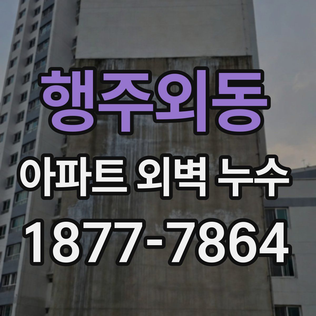 행주외동 아파트 외벽 누수