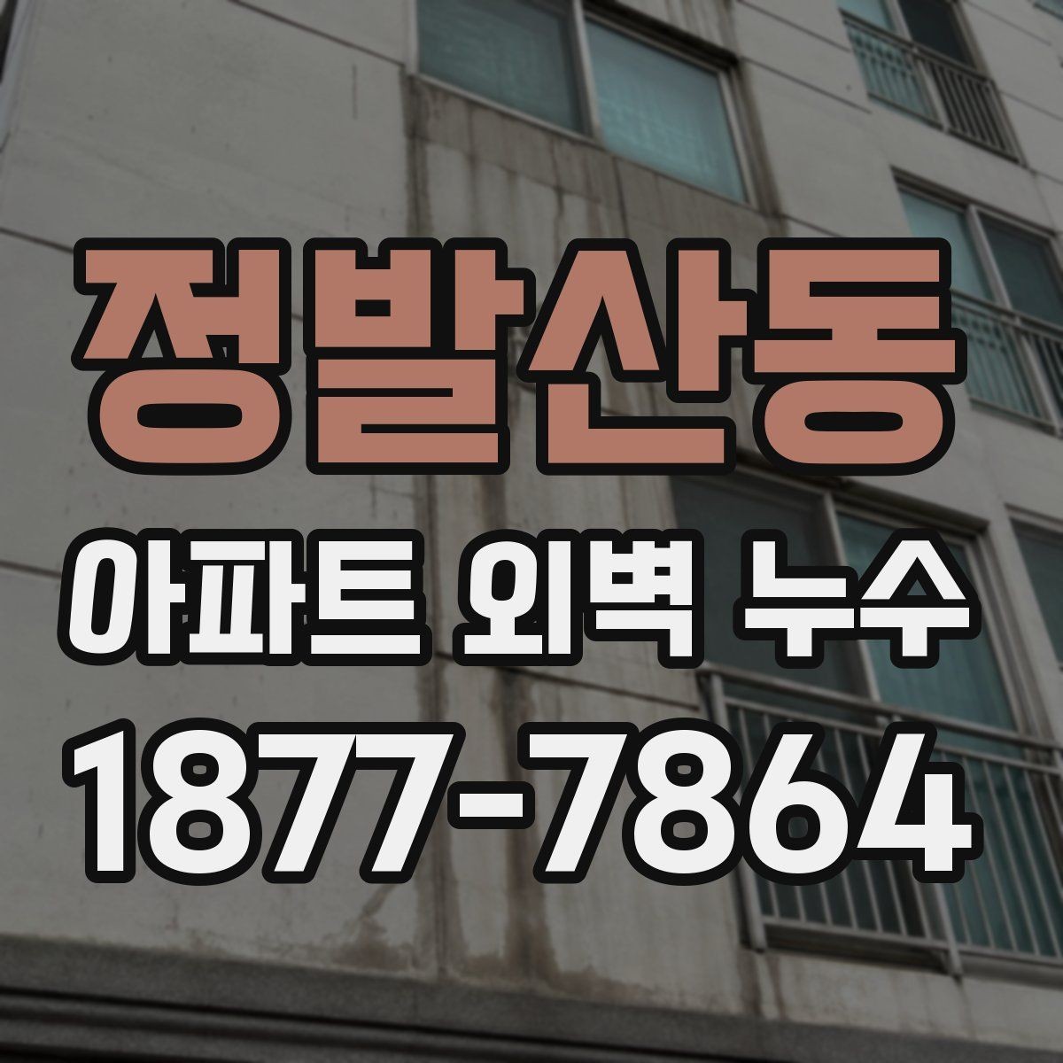 정발산동 아파트 외벽 누수 사례에서 자주 등장하는 원인