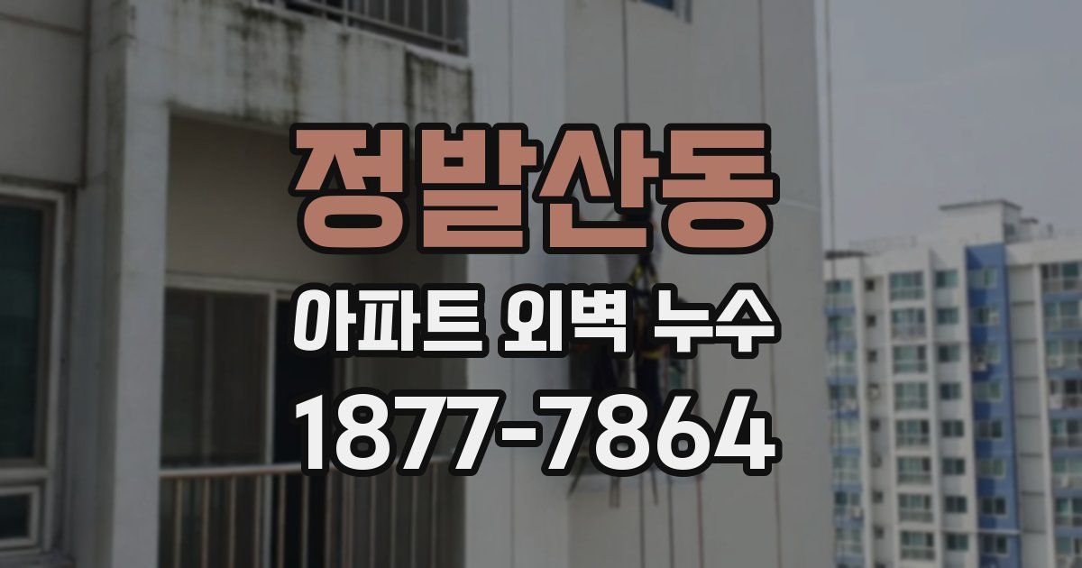 정발산동 아파트 외벽 누수