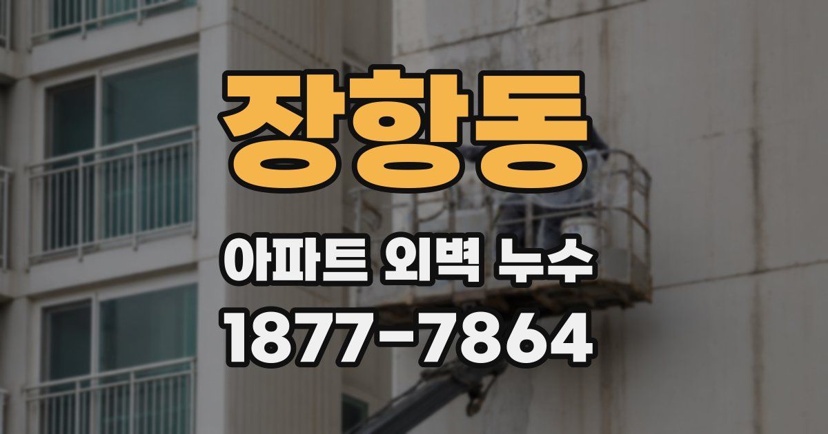 장항동 아파트 외벽 누수