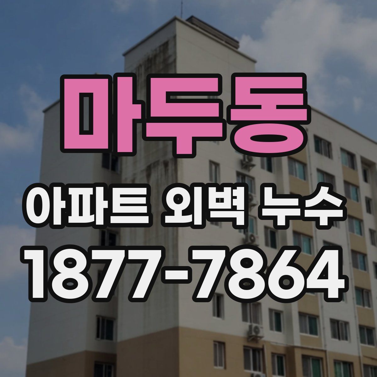 마두동 아파트 외벽 누수