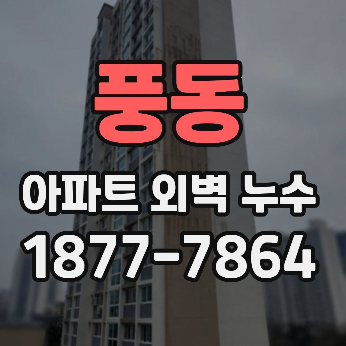 풍동 아파트 외벽 누수