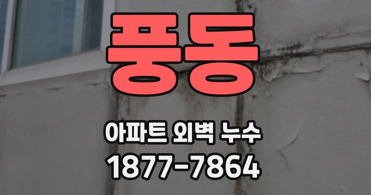 풍동 아파트 외벽 누수