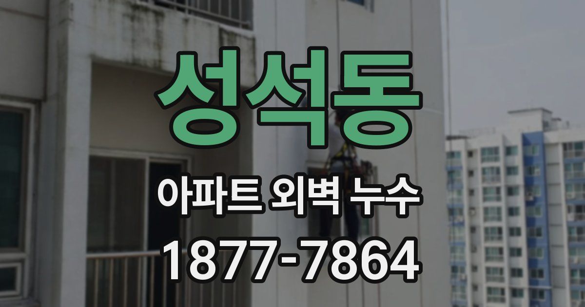 성석동 아파트 외벽 누수