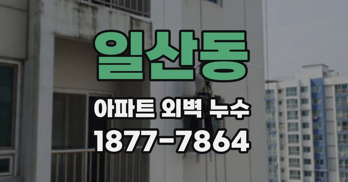 일산동 아파트 외벽 누수