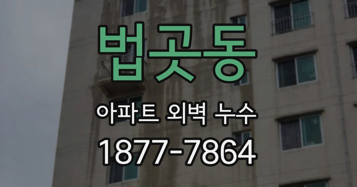 법곳동 아파트 외벽 누수