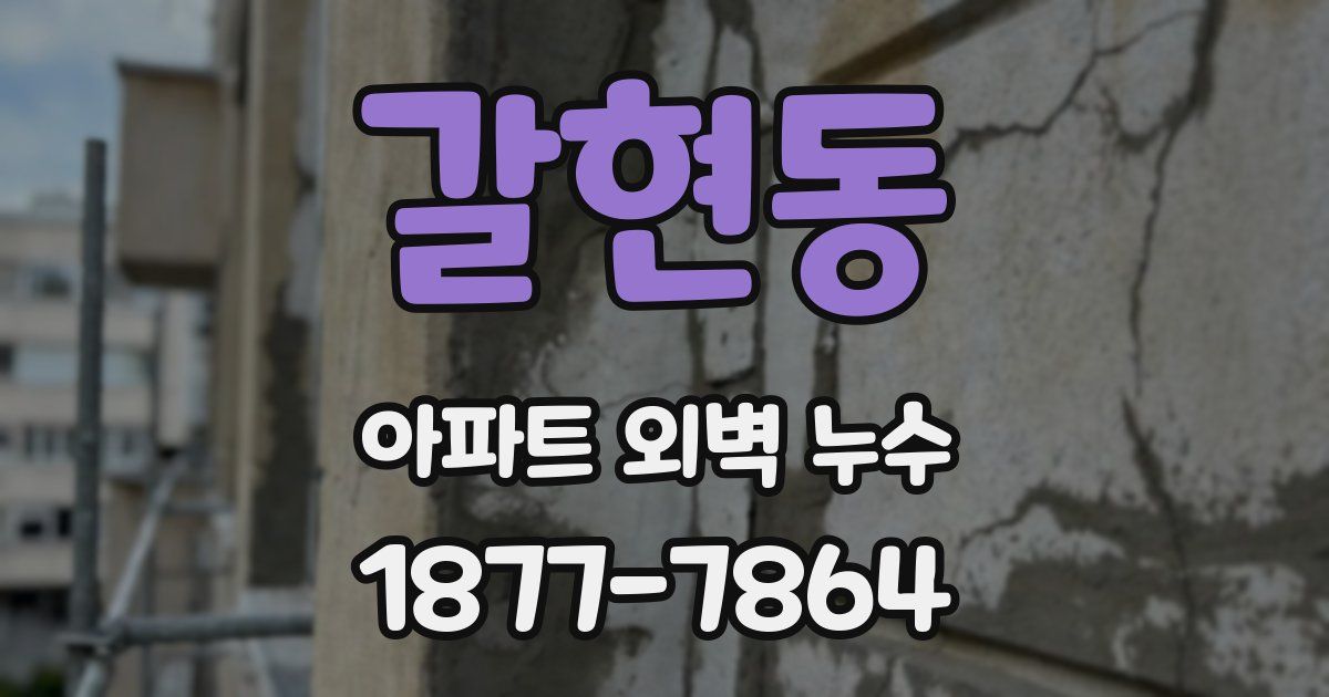 갈현동 아파트 외벽 누수