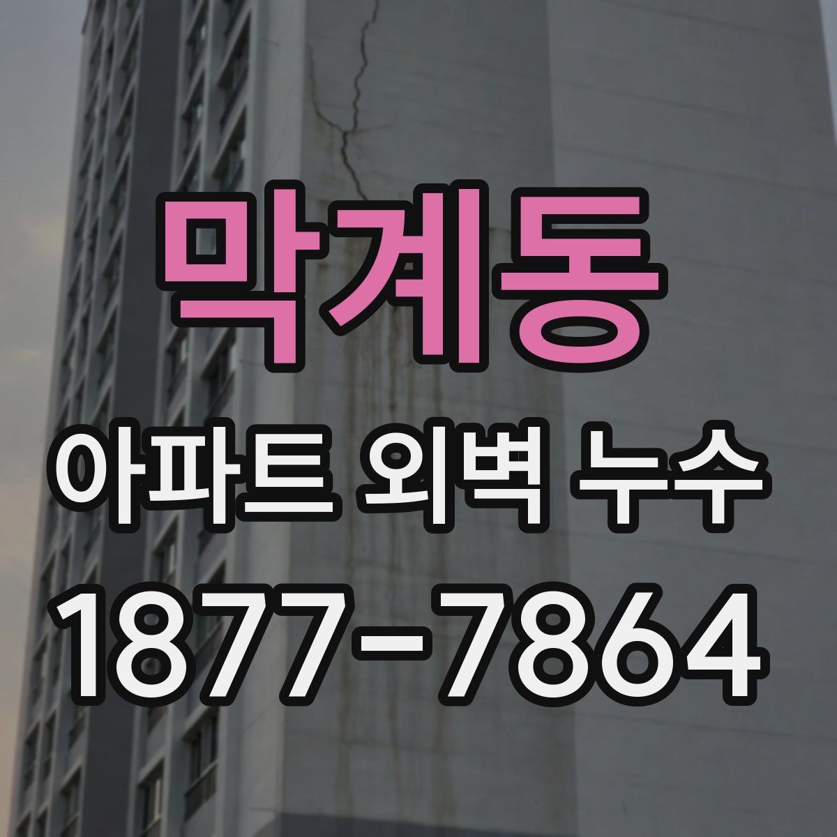 막계동 아파트 외벽 누수