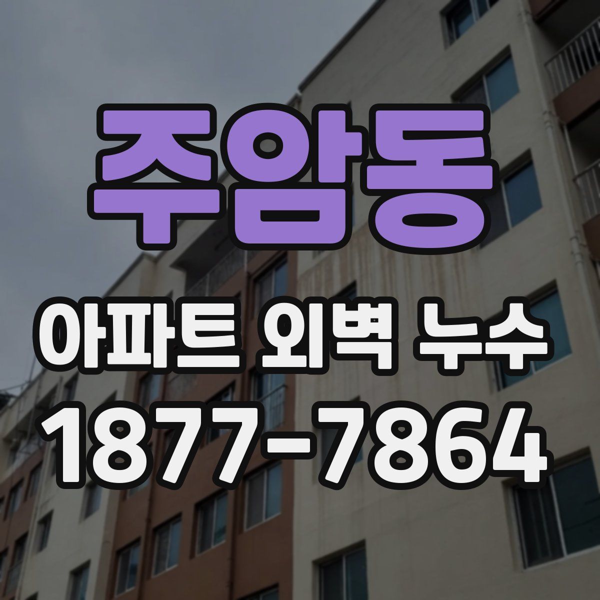 주암동 아파트 외벽 누수