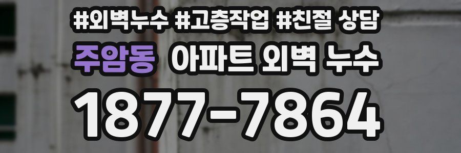 주암동 아파트 외벽 누수