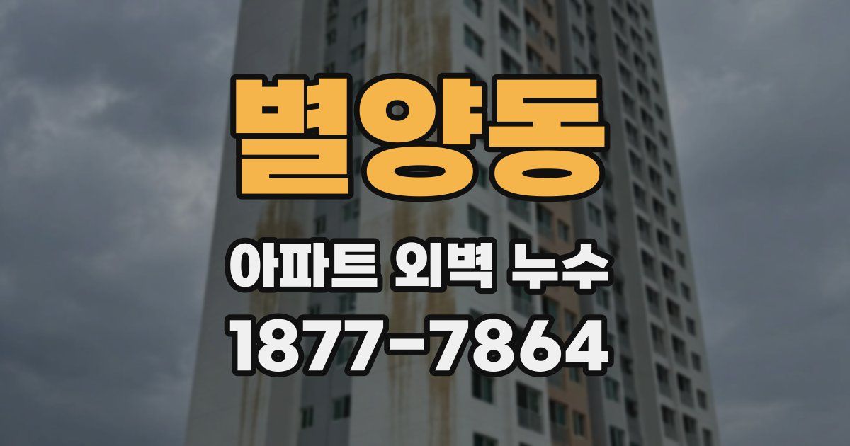 별양동 아파트 외벽 누수