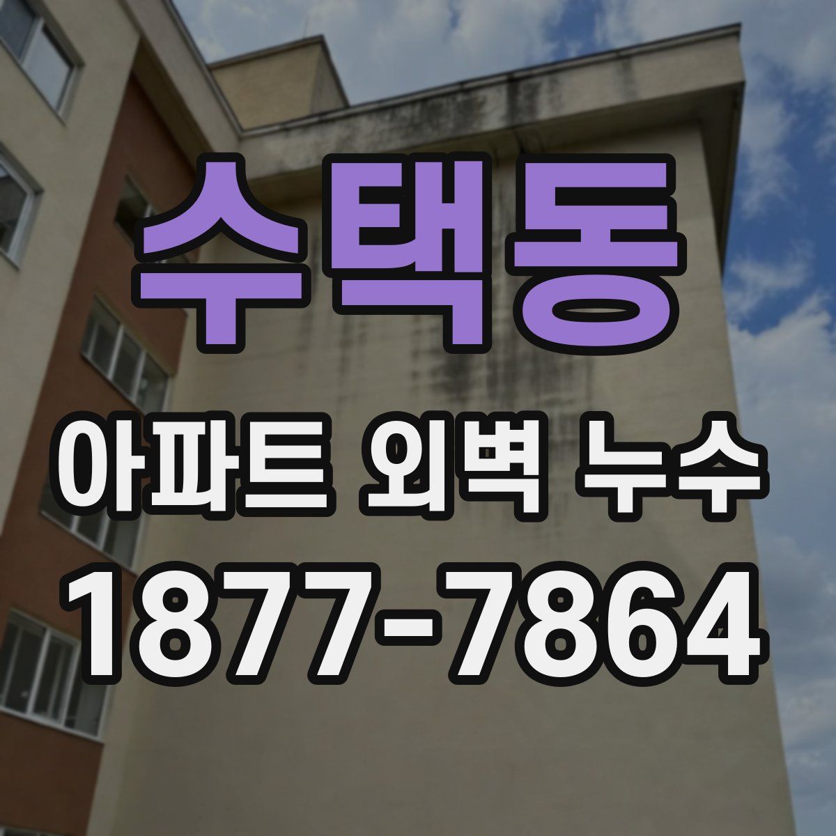 수택동 아파트 외벽 누수