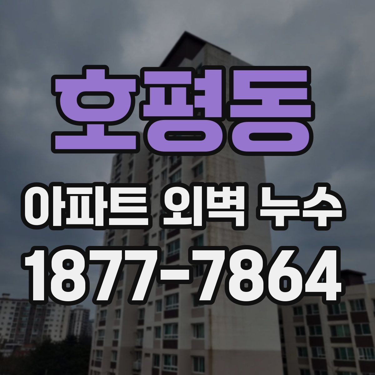 호평동 아파트 외벽 누수 보수 시 공사 방식별 특징