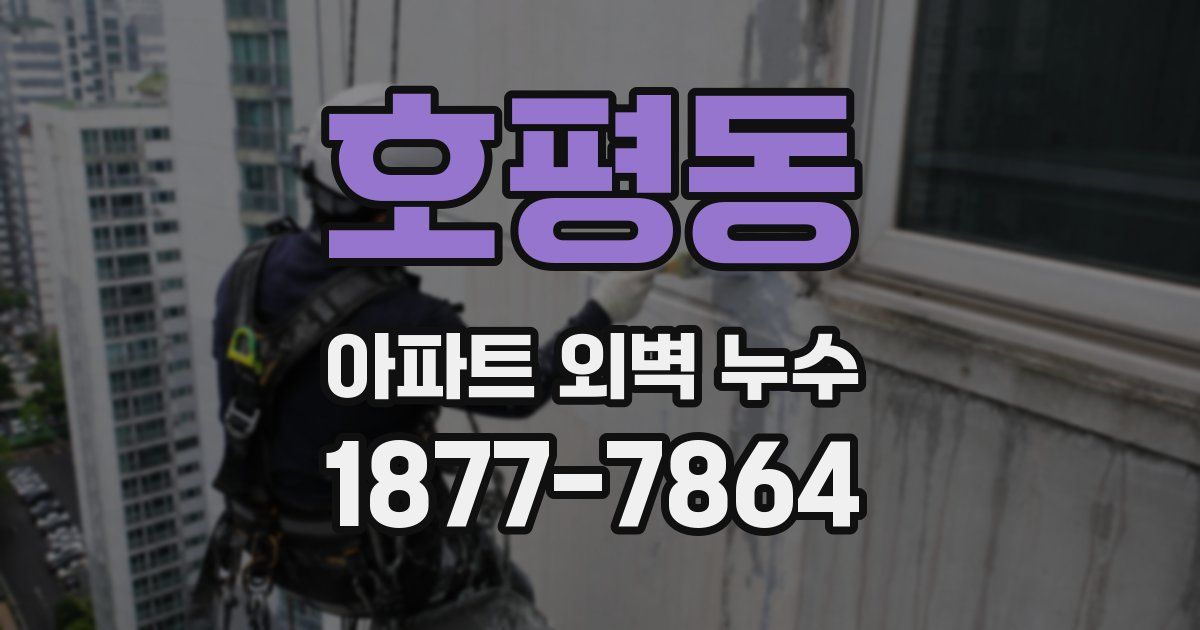 호평동 아파트 외벽 누수