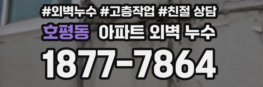 호평동 아파트 외벽 누수