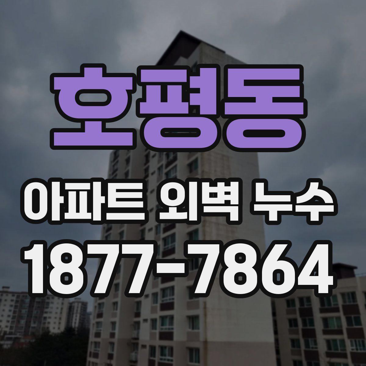 호평동 아파트 외벽 누수
