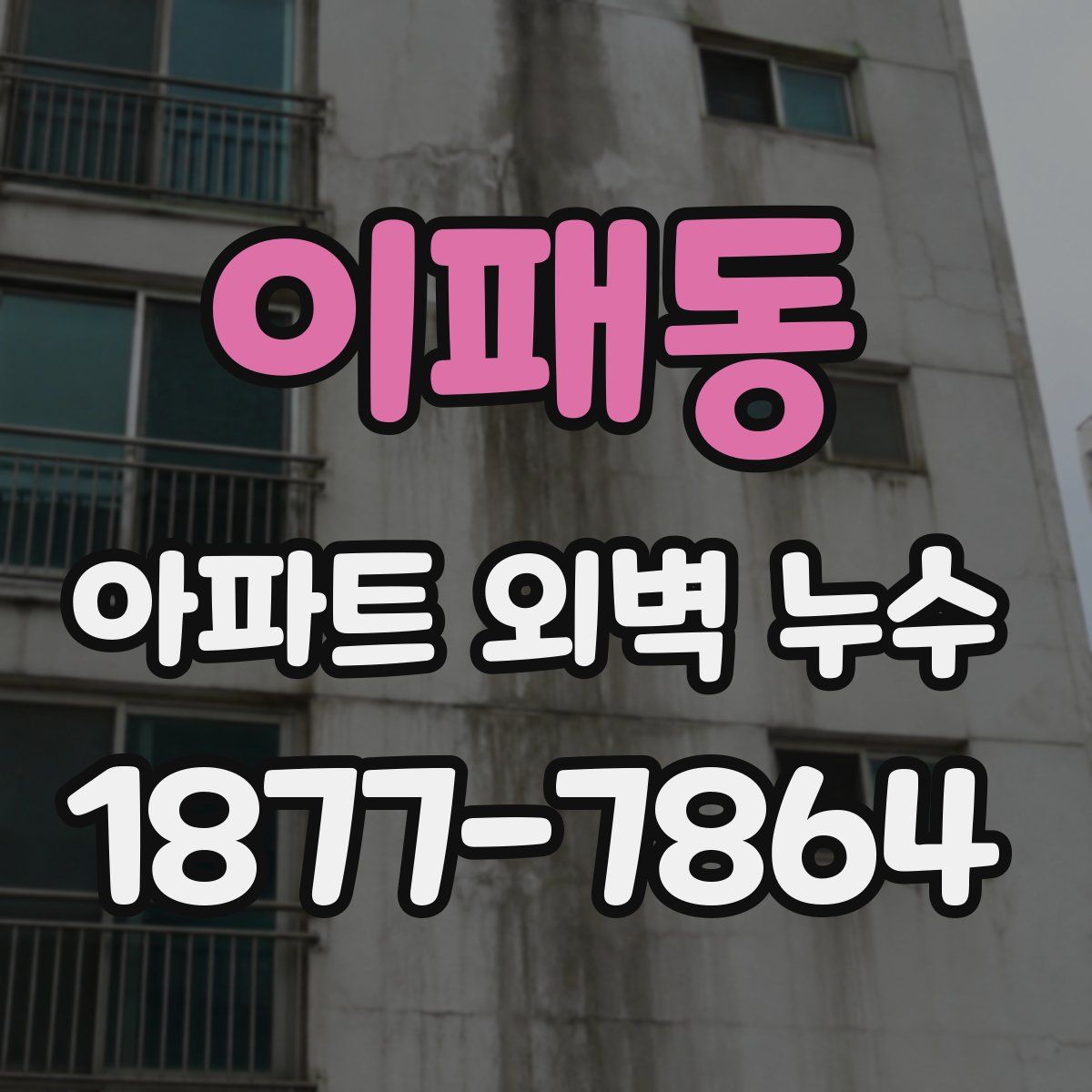 이패동 아파트 외벽 누수