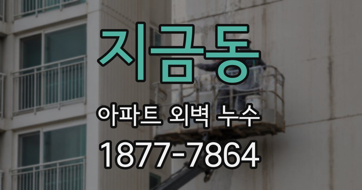 지금동 아파트 외벽 누수
