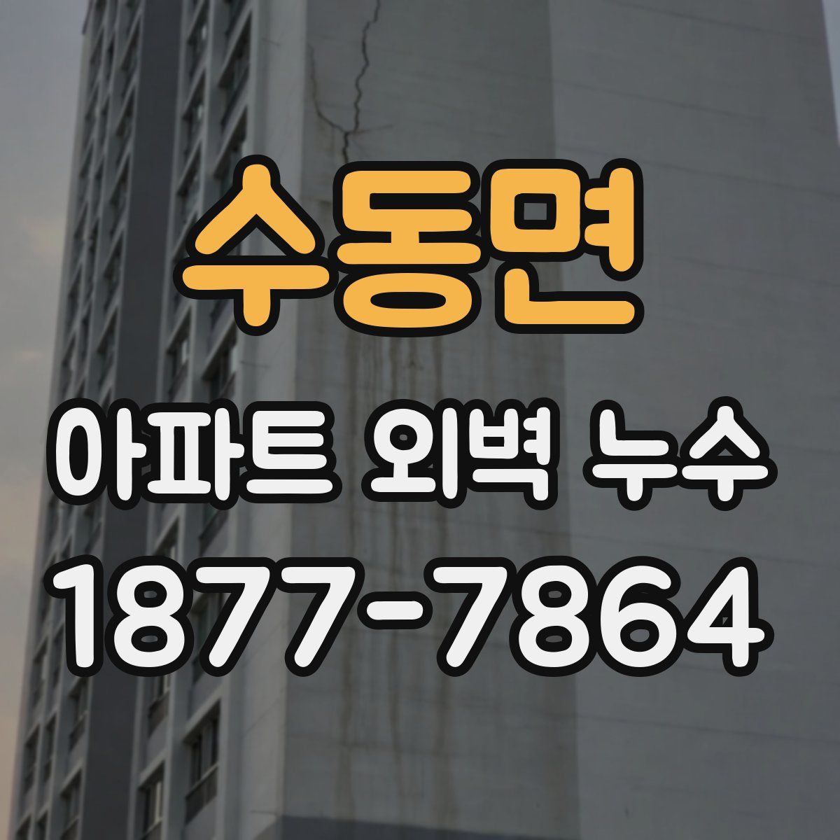 수동면 아파트 외벽 누수