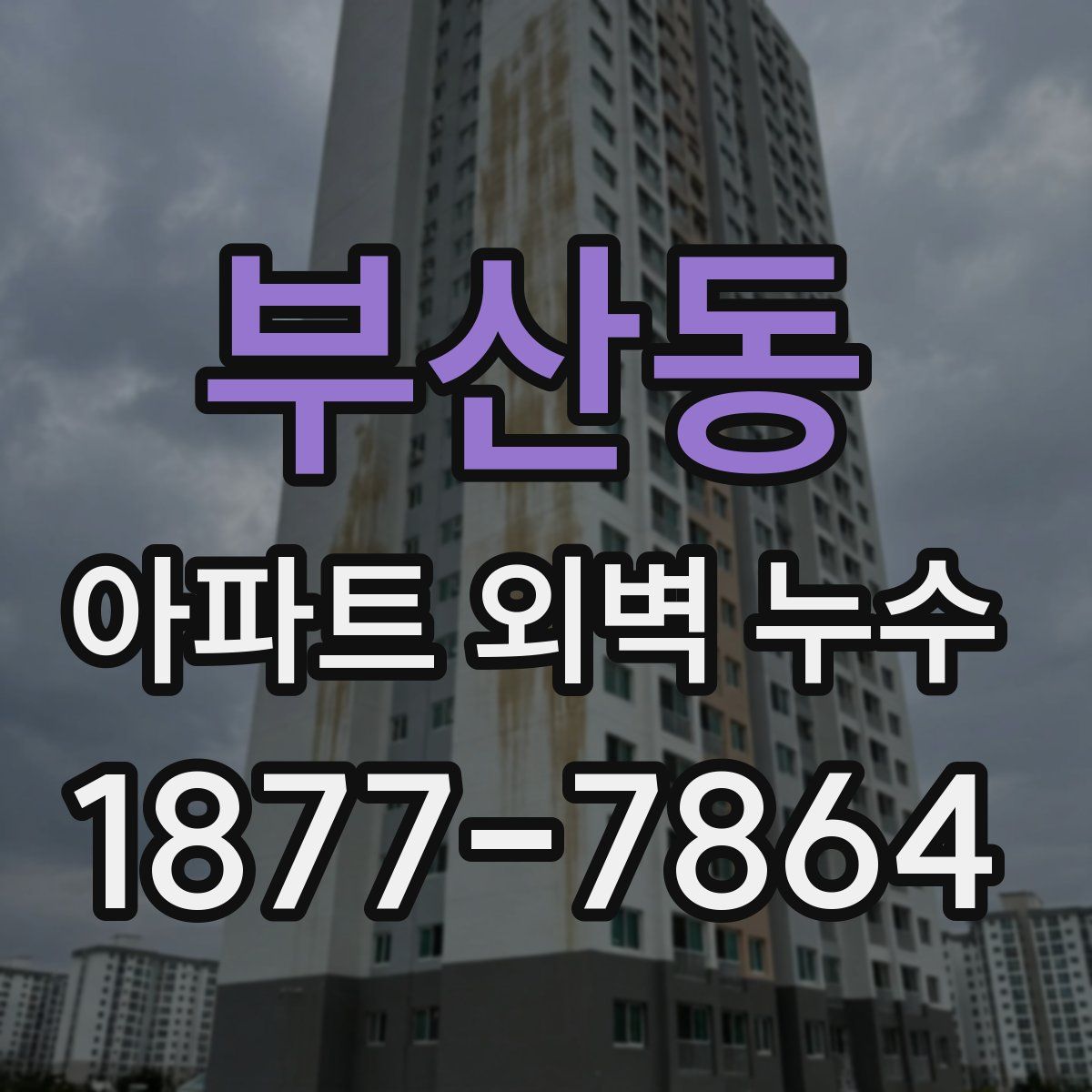 부산동 아파트 외벽 누수