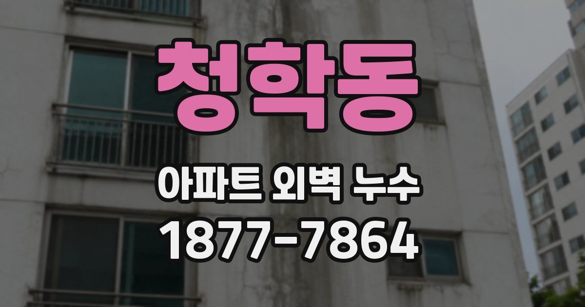 청학동 아파트 외벽 누수