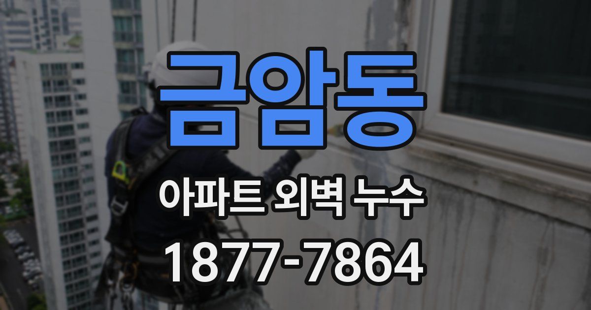 금암동 아파트 외벽 누수