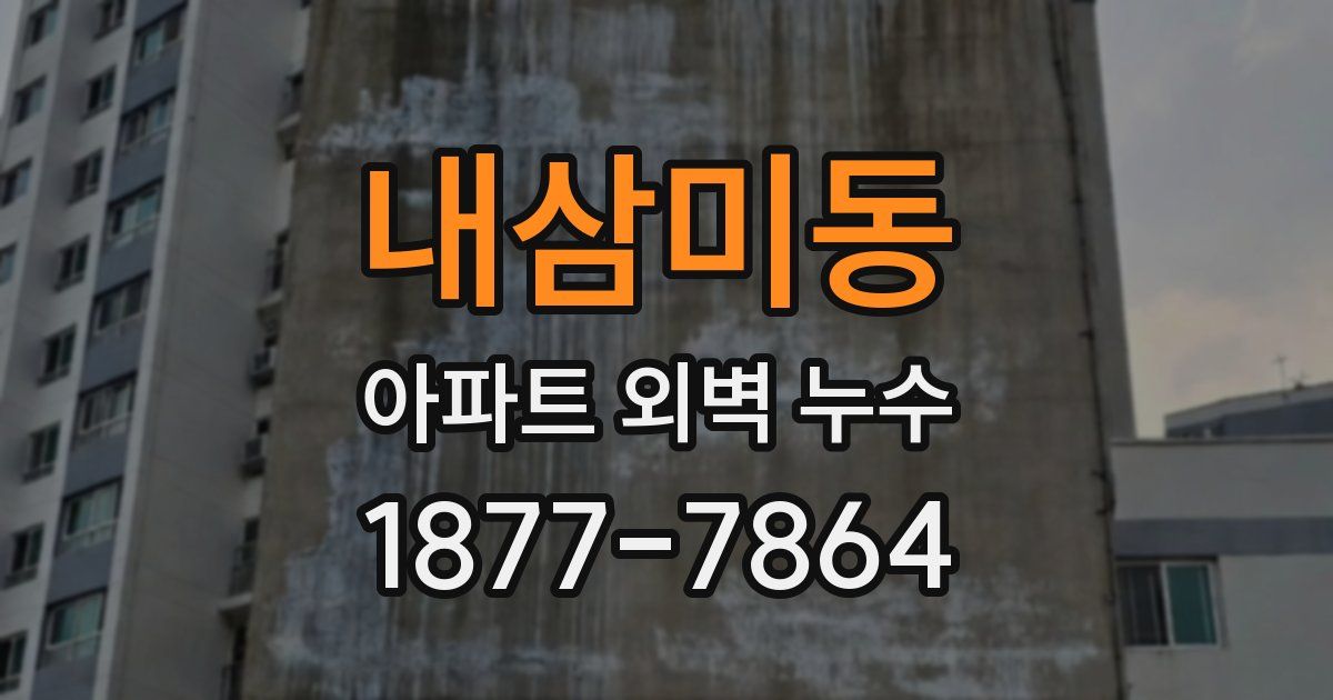 내삼미동 아파트 외벽 누수