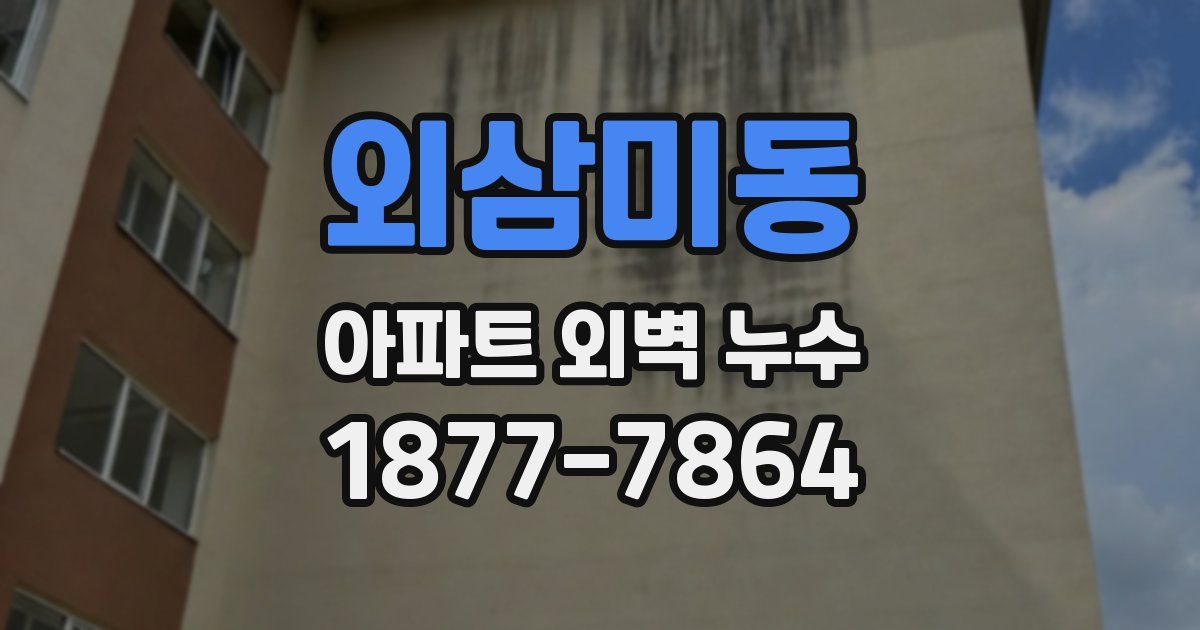 외삼미동 아파트 외벽 누수