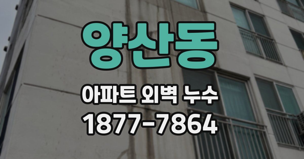 양산동 아파트 외벽 누수