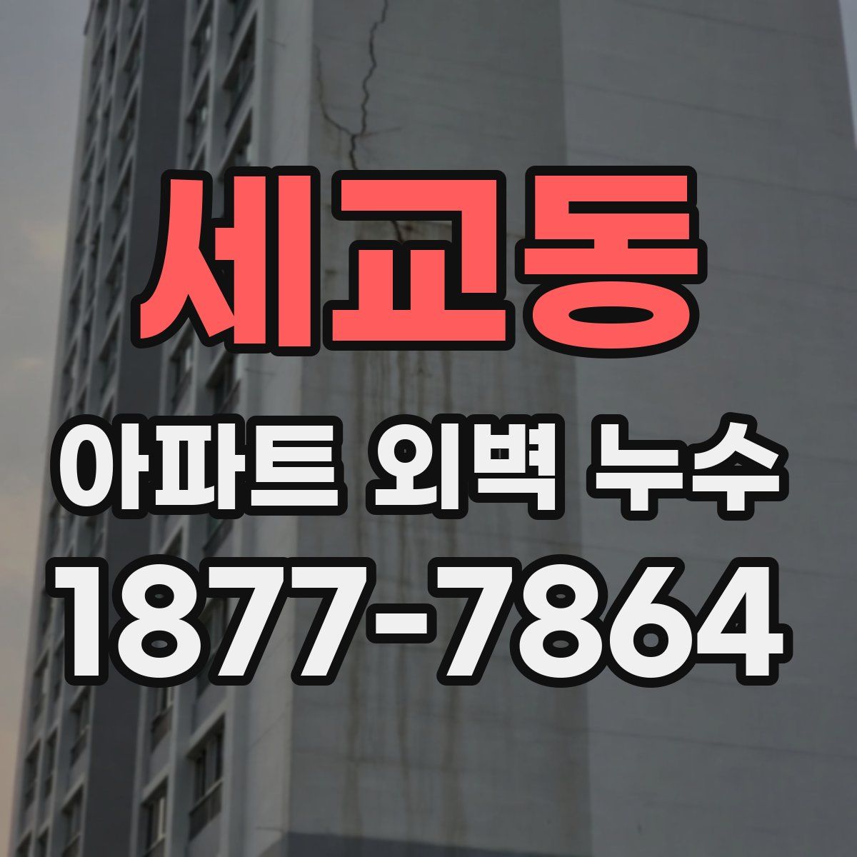 세교동 아파트 외벽 누수