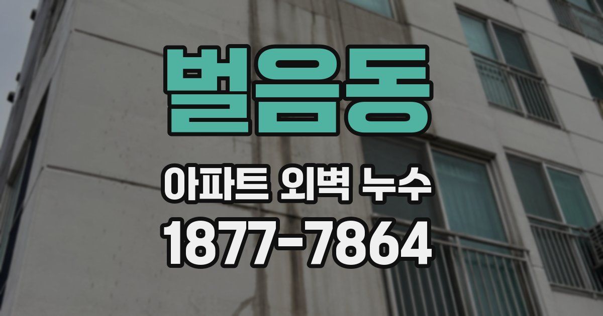 벌음동 아파트 외벽 누수