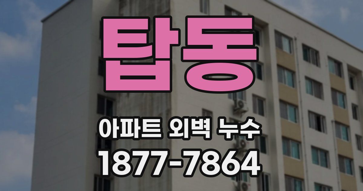 탑동 아파트 외벽 누수